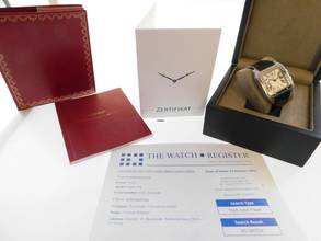 Thumbnail von Cartier Santos 100 XL 38 x 51 mm Tresoruhr mit original Krokoband und Faltschließe Wie Neu ! mit original Cartier Krokoband und Faltschließe