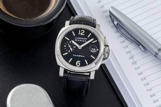 Thumbnail von Panerai Luminor Marina Automatic Stahl Automatik Herrenuhr Ref PAM00050 Box & Papiere 2004