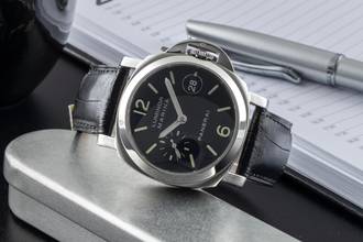 Thumbnail von Panerai Luminor Marina Automatic Stahl Automatik Herrenuhr Ref PAM00050 Box & Papiere 2004