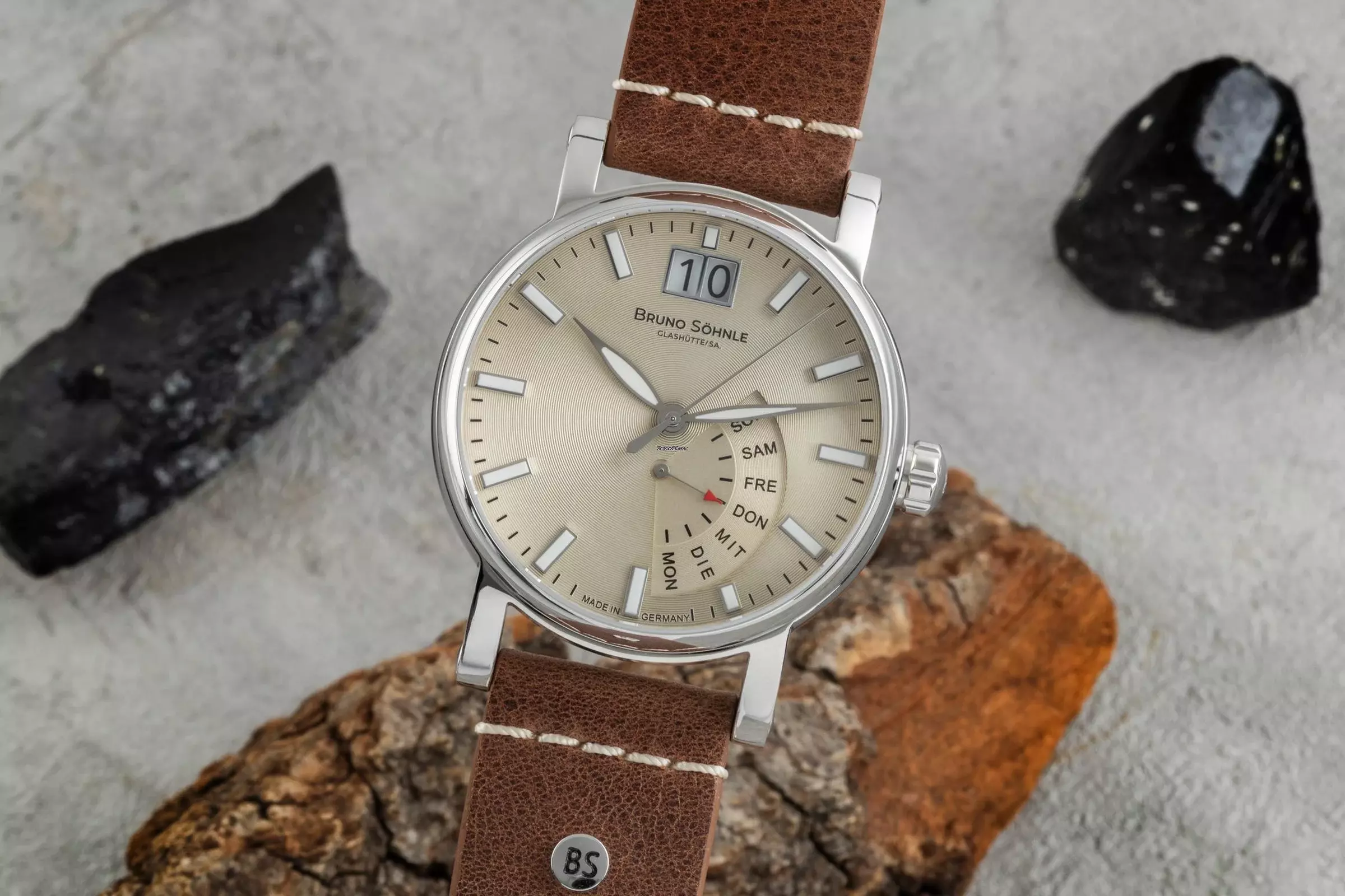  Bruno Söhnle Pesaro Glashütte Pesaro I Stahl Quarz Herrenuhr Ref. 17-13073-841 B&P 