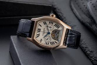 Thumbnail von Cartier Tortue Tourbillon Monodrücker Chronograph XL 18k W1548151