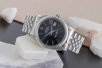 Thumbnail von Rolex Datejust 36 Black Dial Edelstahl Automatik Herrenuhr Ref. 16030 Vintage