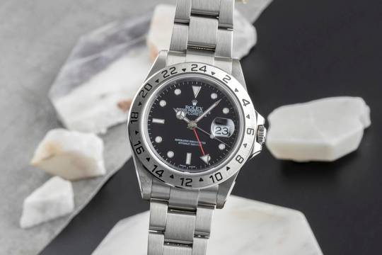  Rolex Explorer II Black Dial Edelstahl Automatik Herrenuhr Ref. 16570 B&P 2002 