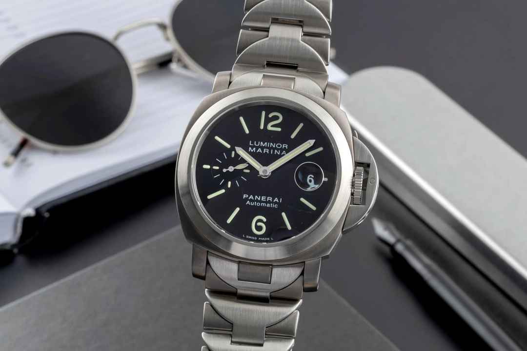  Panerai Luminor Marina Automatic Stahl / Titan Automatik Herrenuhr Ref. PAM00221 