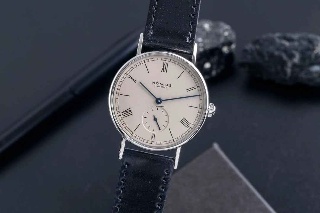  NOMOS Ludwig 35 Edelstahl Handaufzug Herrenuhr Ref. 201 Box & Papiere 2008 
