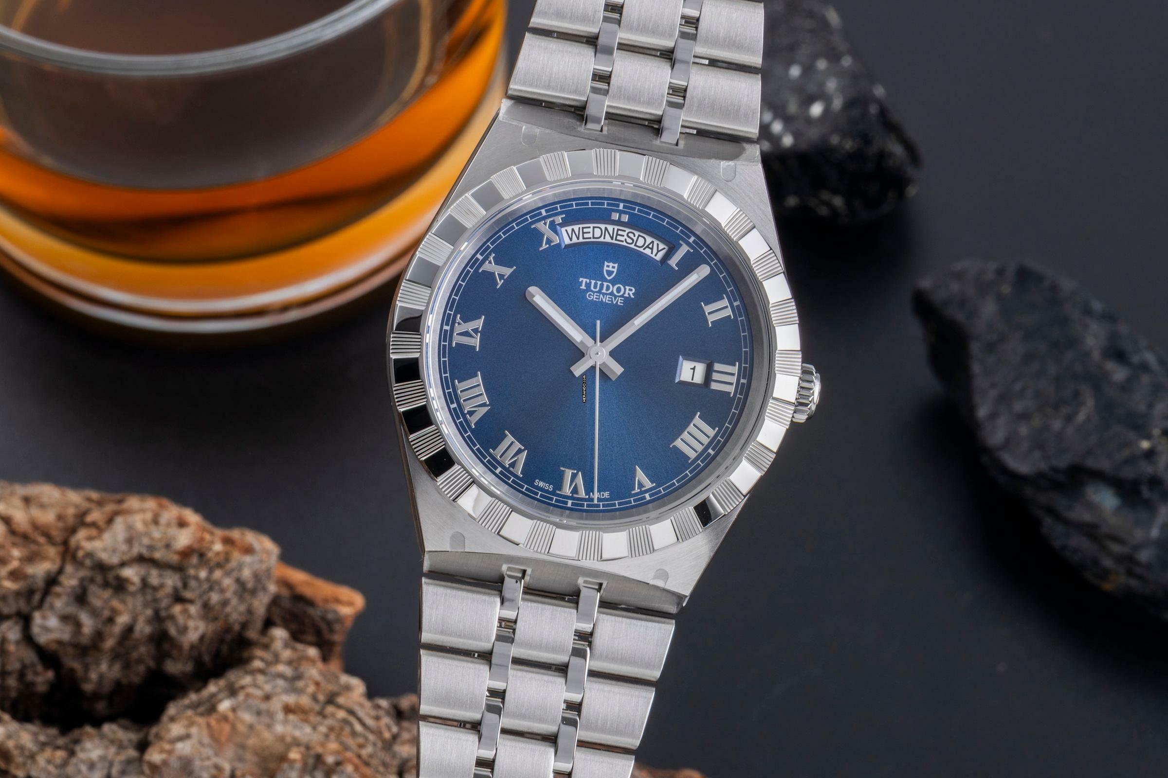  Tudor Royal 41 Automatik Edelstahl Herrenuhr Ref. M28600-0005 B&P 