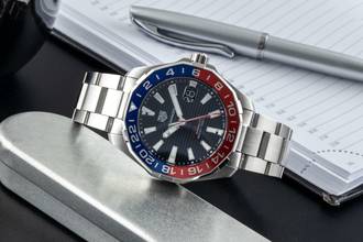 Thumbnail von TAG Heuer Aquaracer 300M GMT Automatik Stahl Ref. WAY201F.BA0927 B&P 2021