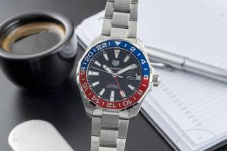 Thumbnail von TAG Heuer Aquaracer 300M GMT Automatik Stahl Ref. WAY201F.BA0927 B&P 2021