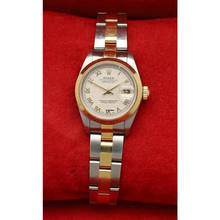 Thumbnail von Rolex Lady-Datejust Gold/steel Pyramid dial 26mm Ref. 69163