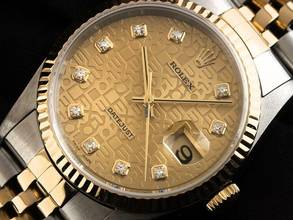 Thumbnail von Rolex Datejust 36 Jubilée Diamanten Ref.16233 1995 Box&Beschreibung sehr gut Vintage Datejust Jubilée Diamanten