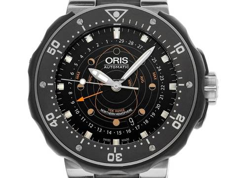  Oris ProDiver Pointer Moon Pro Diver Pointer Moon Ref.01 761 7682 7154-Set 2014 Full Set wie Neu Vintage Pro Diver Pointer Moon Titan 