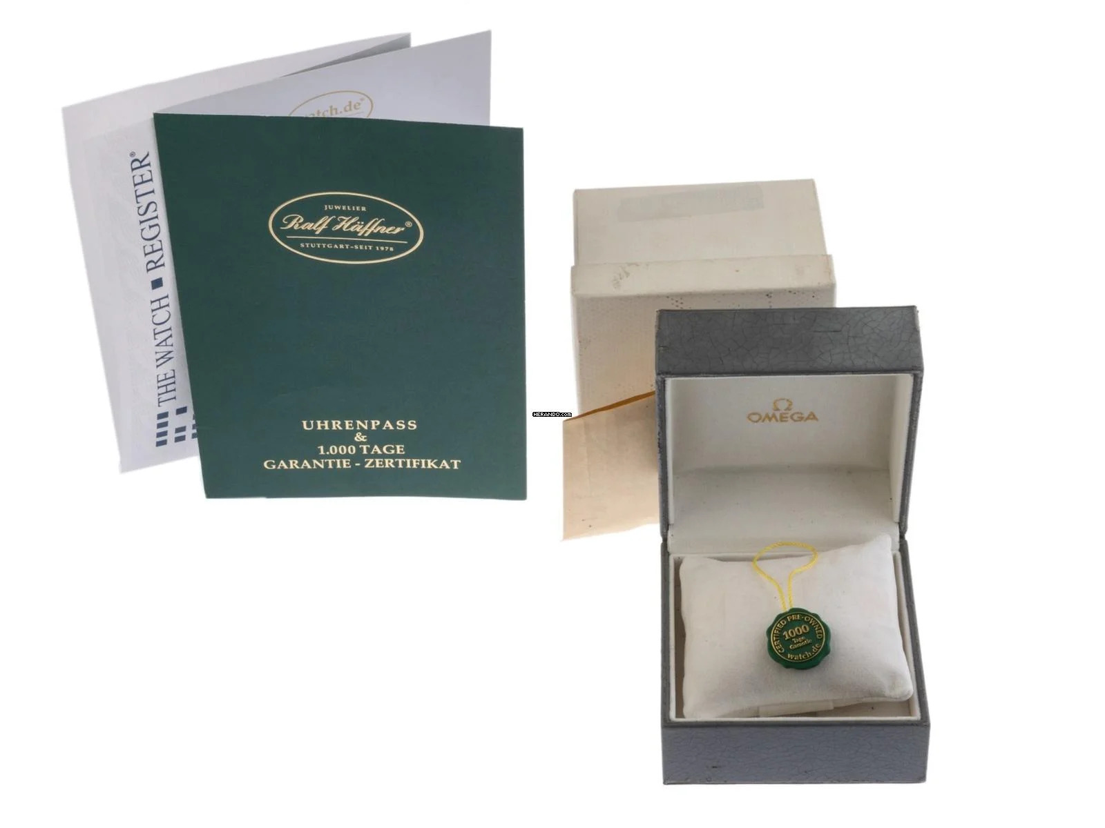 Omega Seamaster Polaris Ref.3961100.1 1989 Box sehr gut Vintage Seamaster Polaris Titan 18kt Gelbgold