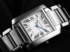 Thumbnail von Cartier Tank Française GM Großes Modell Ref.2302 2004 Full Set sehr gut Vintage Tank Francaise GM Großes Modell