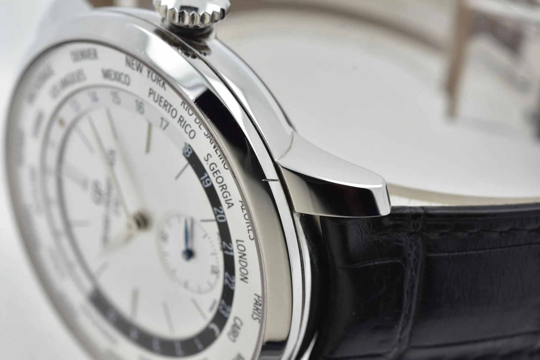  Girard Perregaux 1966 WW.TC World Time 49557-11-132-BB6C 