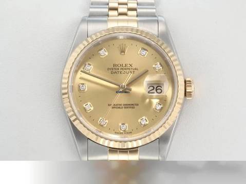  Rolex Datejust 36 36mm 16233 1995 Stahl Gelbgold 750 Diamanten Automatik Stainless Steel 18kt Yellow Gold Jubilé-band Chronometer Oyster 