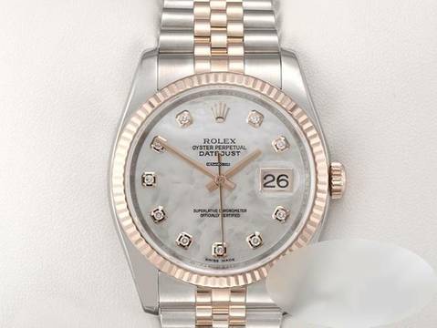  Rolex Datejust 36 36mm 116231 2013 Stahl Rosegold 750 Perlmutt Diamanten Automatik Stainless Steel 18kt Rose Gold Jubilé-band Chronometer Oyster 