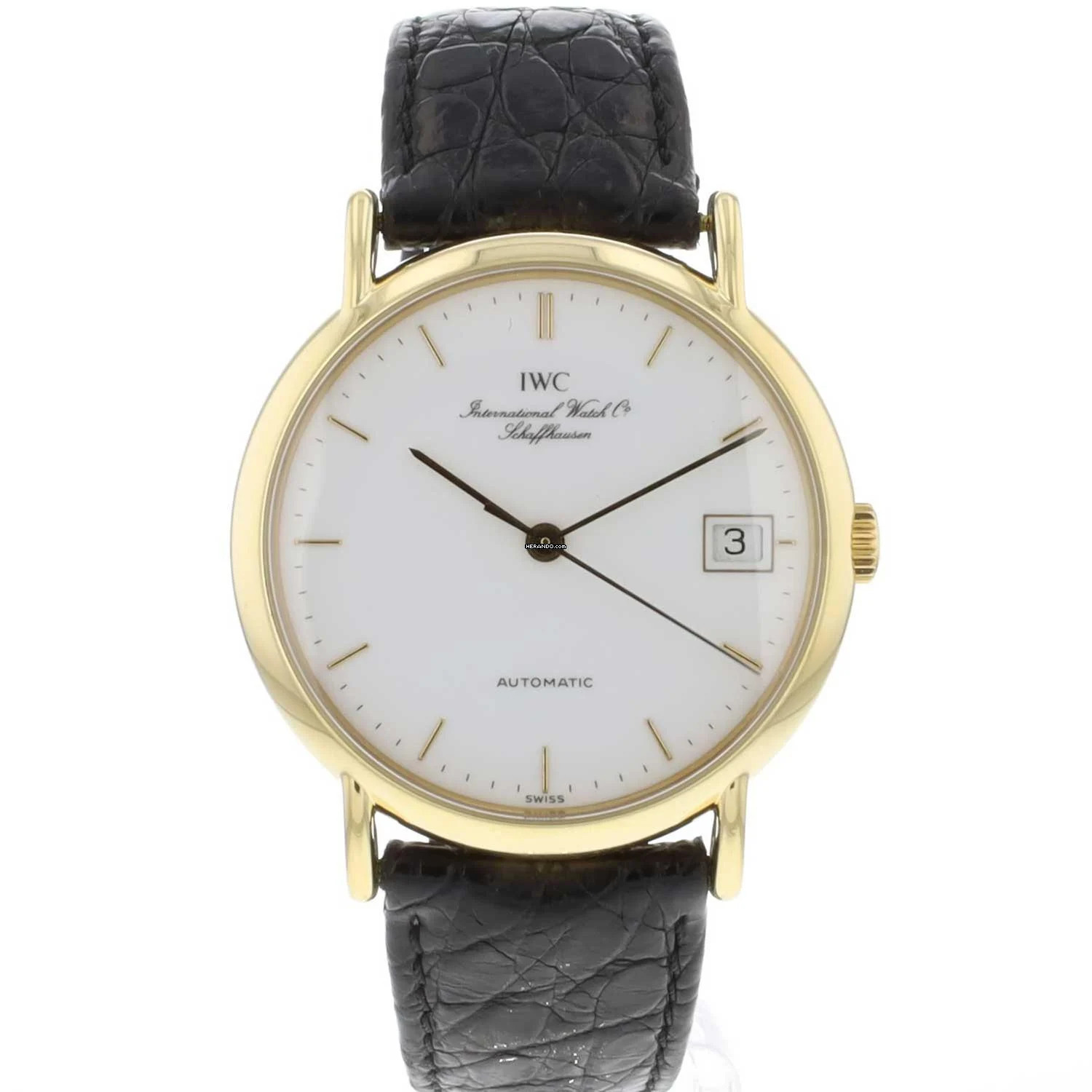  IWC Portofino Automatic 34 White Dial Yellow Gold 