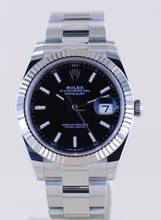 Thumbnail von Rolex Datejust 41 Stahl White Gold black Dial Oysterband B+P 126334 Top