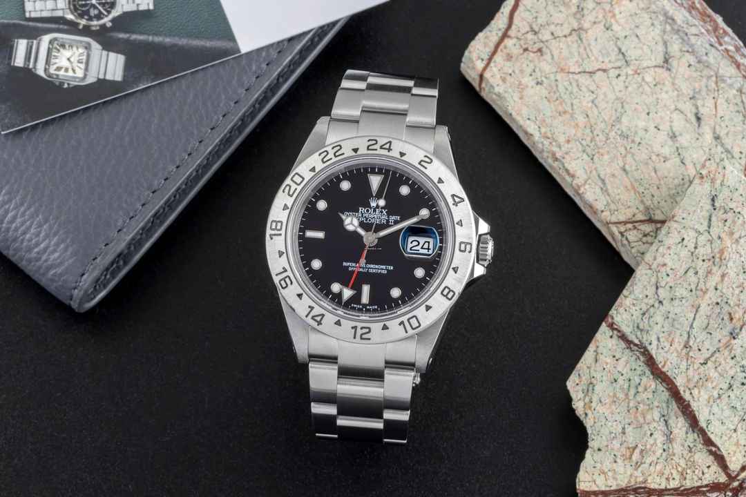  Rolex Explorer II Black Dial Edelstahl Automatik Herrenuhr Ref. 16570 P-Serie 