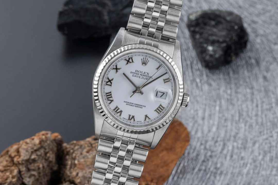  Rolex Datejust 36 Stahl / Weissgold Automatik Herren Oyster Ref. 16234 F-Serie 