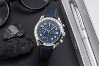 Thumbnail von Omega Speedmaster Date Blue Dial Chronograph Automatik Ref. 3513.82.00