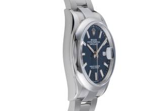 Thumbnail von Rolex Datejust 36 Blue Dial Oyster Edelstahl Automatik Herrenuhr Ref. 126200 B&P