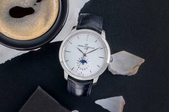 Thumbnail von Girard Perregaux 1966 Stahl Moonphase Automatik Herrenuhr Ref. 49545 B&P 2023