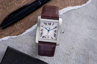 Thumbnail von Cartier Tank Française Edelstahl Automatik Herrenuhr Ref. W5101755 B&P 2002