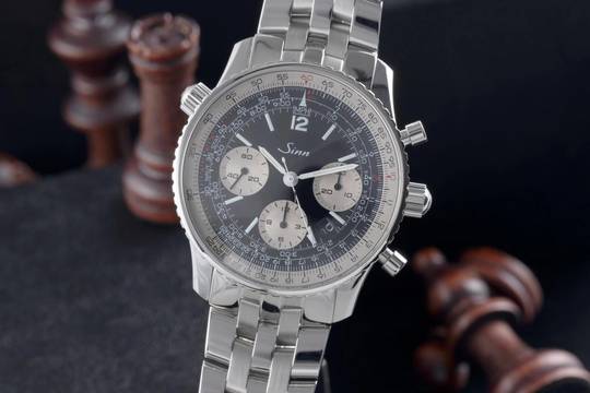  Sinn 903 903St Navigationschronograph Edelstahl Automatik Herrenuhr Ref. 903.040 Box 