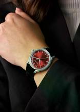 Thumbnail von Pequignet Royale Paris Watch - 36 mm Burgundy dial bezel with 78 diamonds