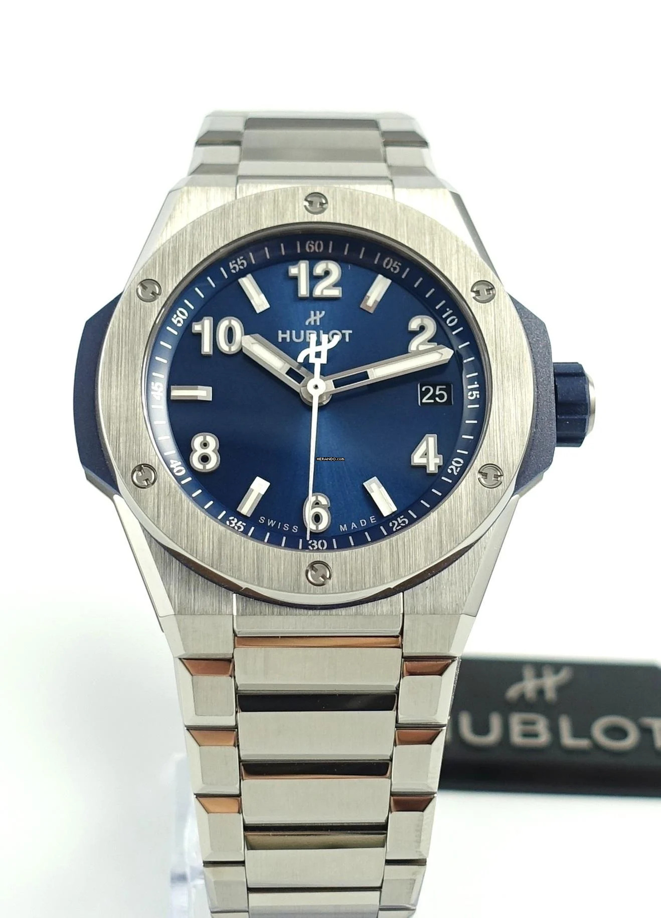  Hublot Big Bang Integrated Time Only Titanium Blue Hublot Box and E-Warranty 12-2025 