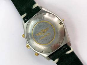 Thumbnail von Breitling Chronomat Serviced (560e) Chronomat Vintage Chronograph Green Grün 81950 81950