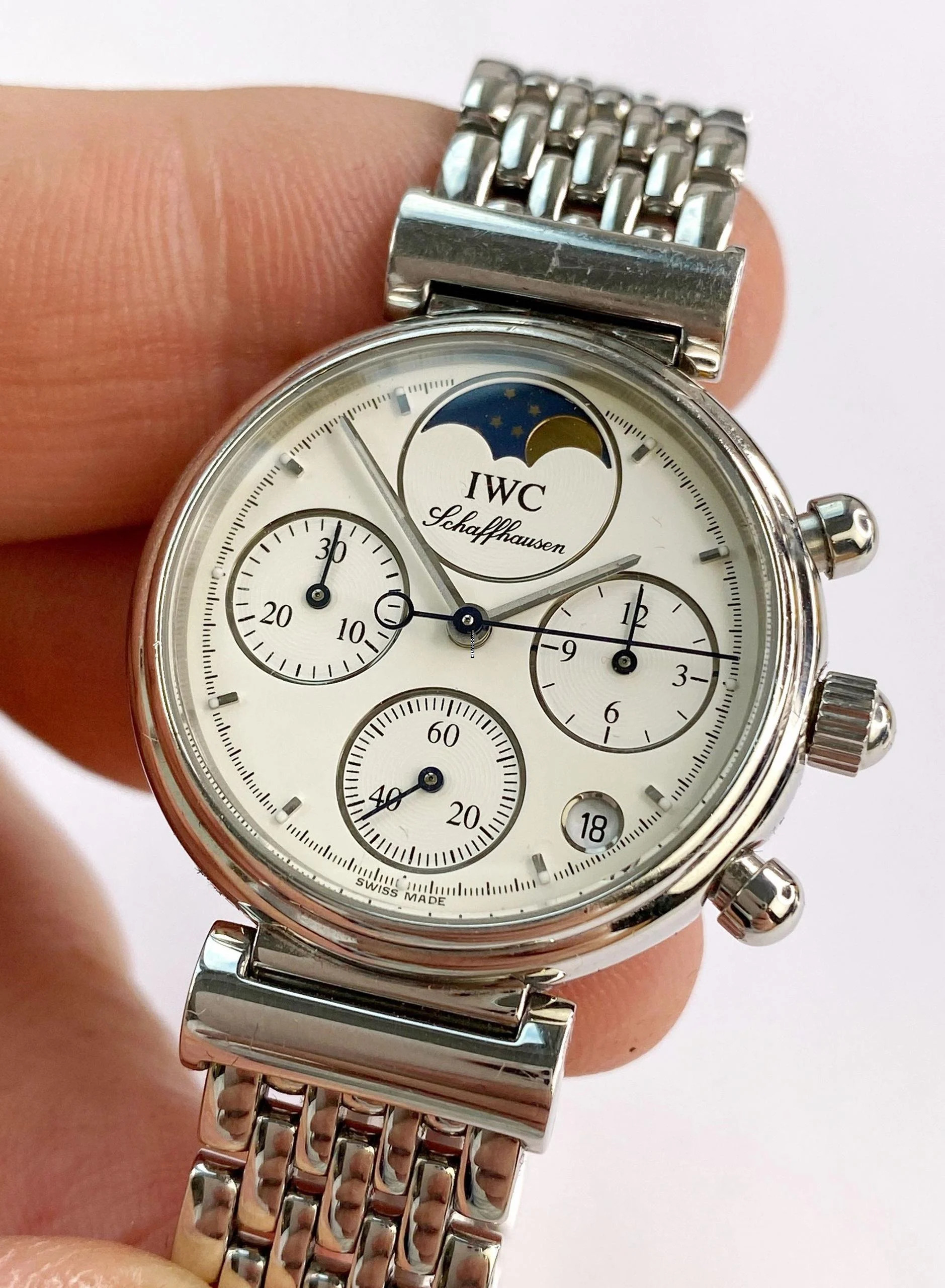  IWC Da Vinci Chronograph Lady Moonphase ref 3736 Chronograph Quartz Mondphase Damen 3736 
