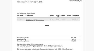 Thumbnail von IWC Portofino Automatic Serviced (400e) Portofino Military Automatic Black Military Dial ref 3513 3513