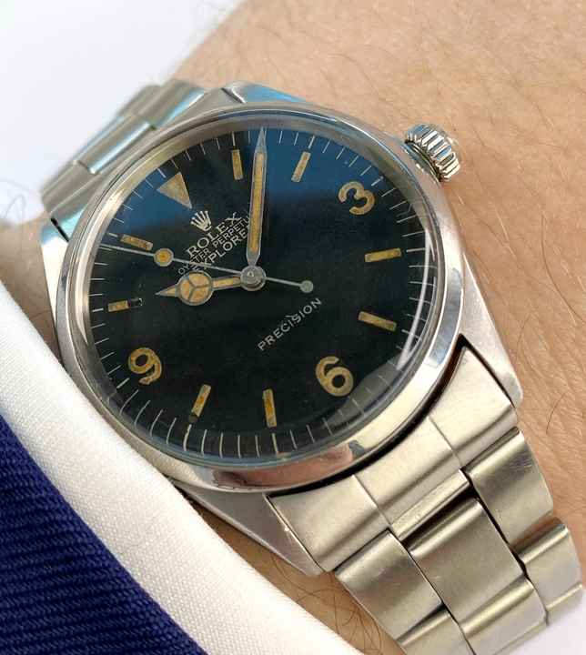  Rolex Explorer Super-Rare Explorer 34mm Vintage Original Dial ref 5500 5500 