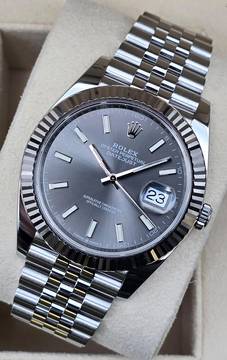  Rolex Datejust 41 41mm 126334 Slate/Grey dial Jubilee Like New Full Set 3-2023 