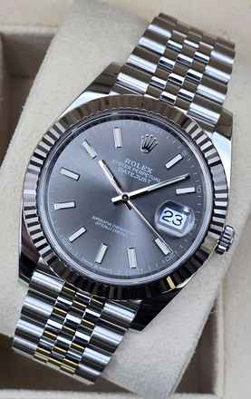  Rolex Datejust 41 41mm 126334 Slate/Grey dial Jubilee Like New Full Set 3-2023 