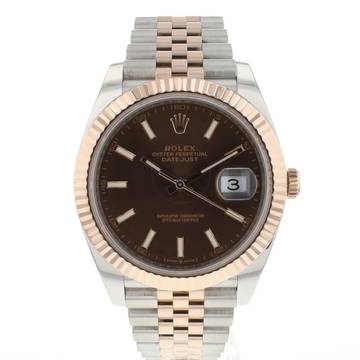  Rolex Datejust 41 Jubilee Steel / Everose Choco Dial 