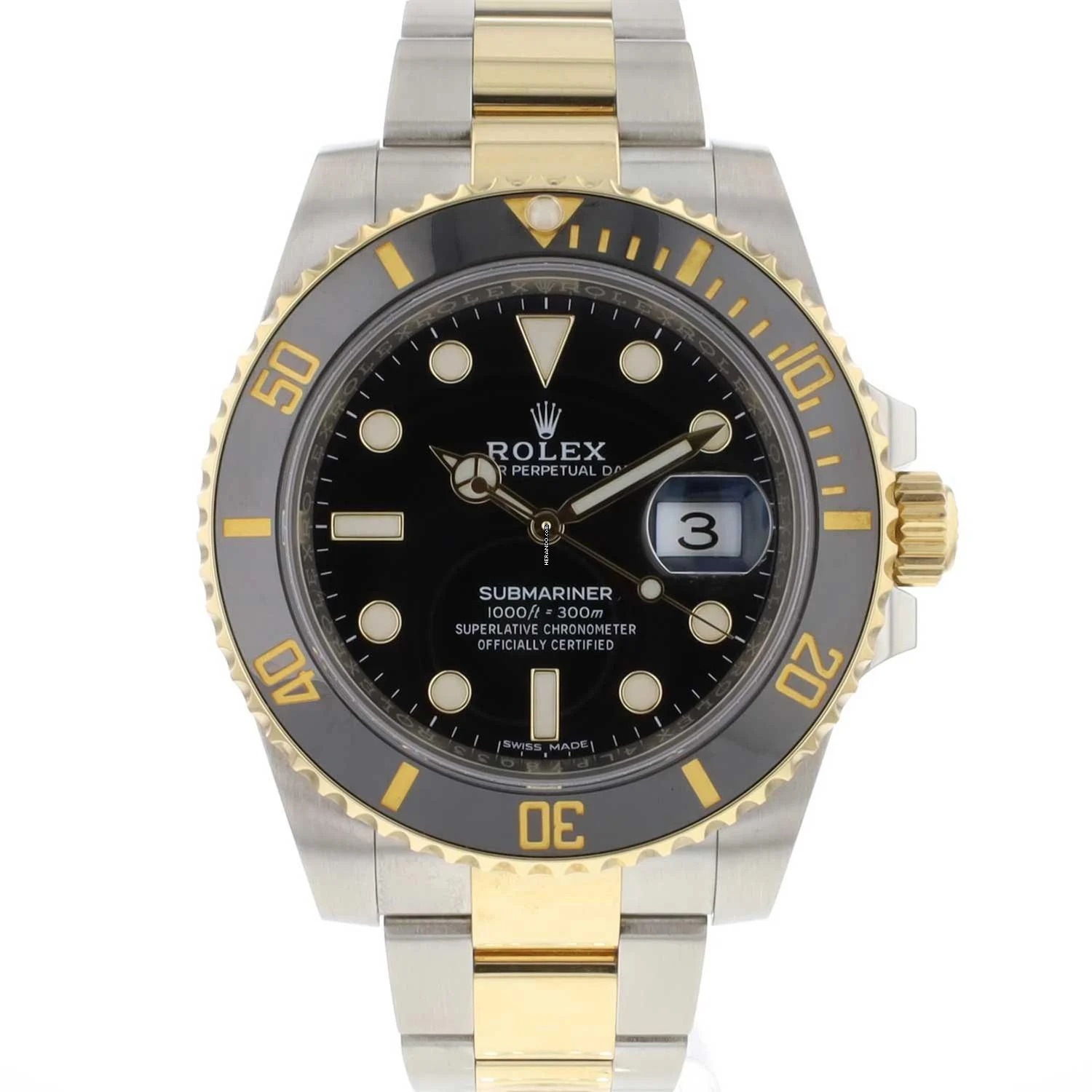 Rolex Submariner Date Steel Gold Black Dial