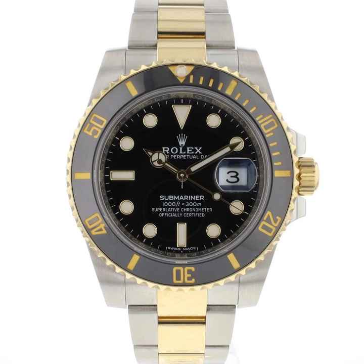 Rolex Submariner Date Steel Gold Black Dial 