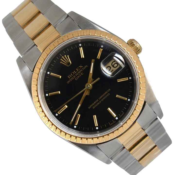  Rolex Oyster Perpetual Date 15223 Black dial Full Set TOP Condition 