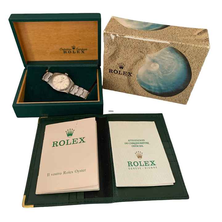  Rolex Datejust 36 1603 Soleil silver dial 1969 Full Set 