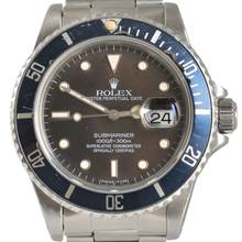 Thumbnail von Rolex Submariner Date 16800 Date matt brown tritium dial 1985 Full Set