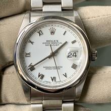 Thumbnail von Rolex Datejust 36 16200 White Romans dial 1998 Full Set