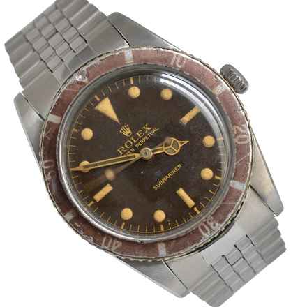  Rolex Submariner (No Date) 6205 Tropical brown gilt dial 1955 Full Set 