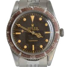 Thumbnail von Rolex Submariner (No Date) 6205 Tropical brown gilt dial 1955 Full Set