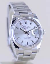 Thumbnail von Rolex Oyster Perpetual Date 34mm silver Stick Dial Oysterband Steel 115200 Automatic Top