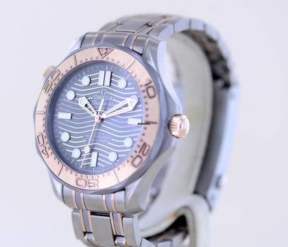  Omega Seamaster Diver 300 M Titan Tantal Rosé Sedna 42mm Diver Limited grey Dial B+P 