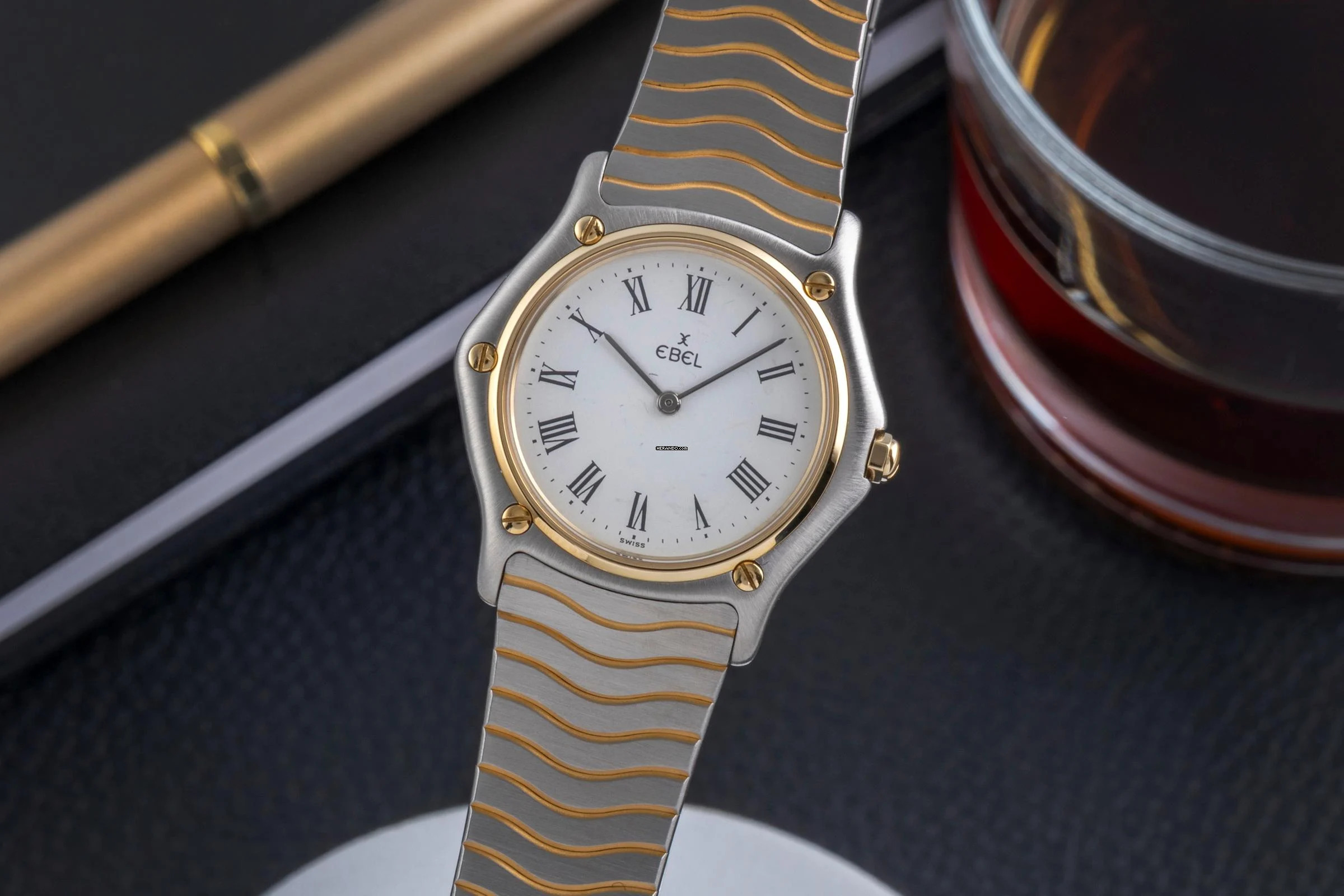  Ebel Classic Wave Stahl / Gold Quarz Damenuhr Ref. 181909 Klassiker 