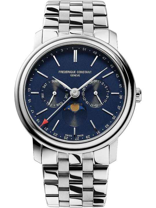  Frederique Constant Classics Business Timer FC-270N4P6B Classic Moonphase Herrenuhr 40mm 